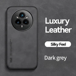 Luxury Leather Shockproof Phone Case with Car Magnetic Holder Cover - Realme14Pro Plus (FG - Dark Gray)