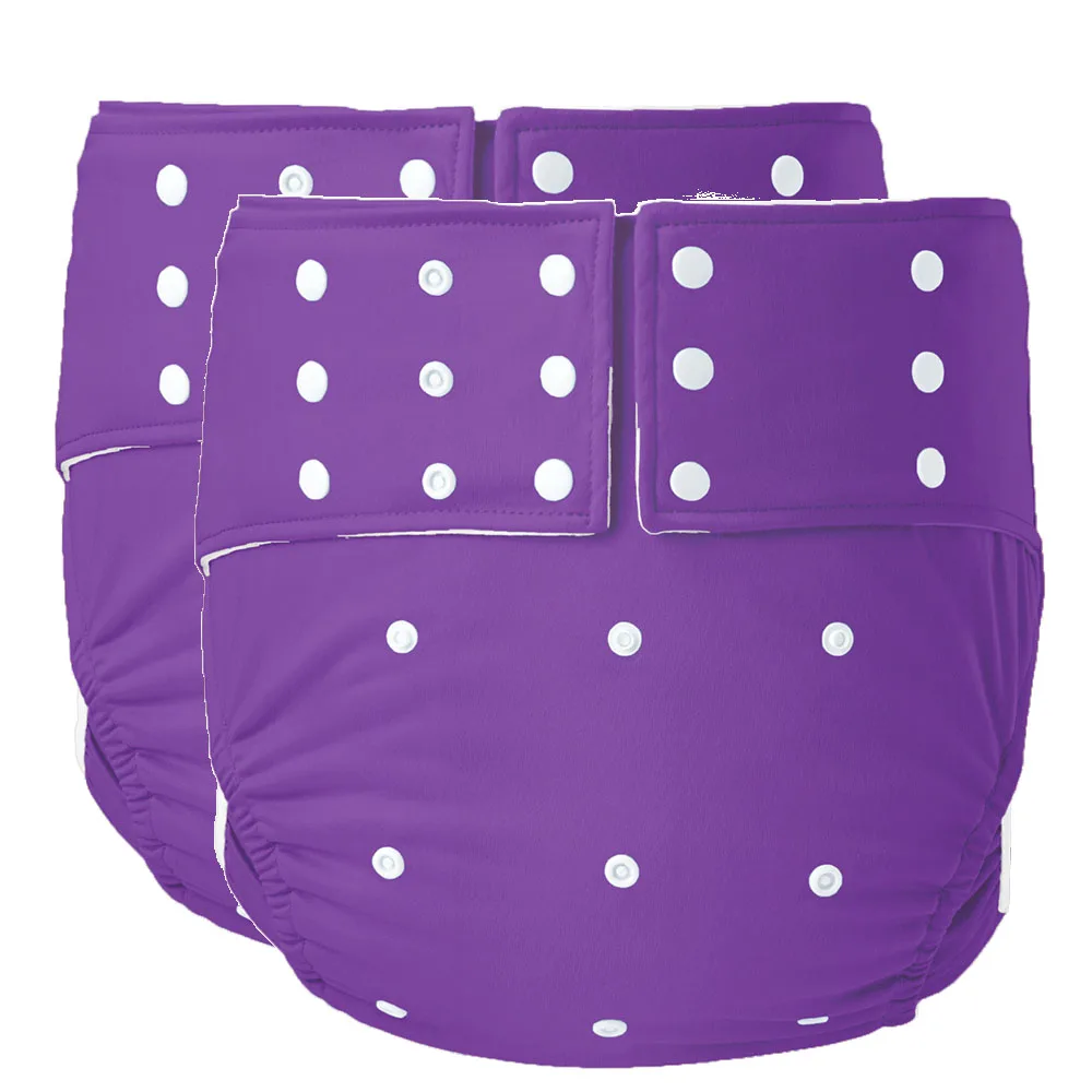 BIAI 2PCS Plus Size Suede Cloth Incontinence Adult Cloth Nappies Reusable Old Man's Diaper Pants Adult Urine Bag