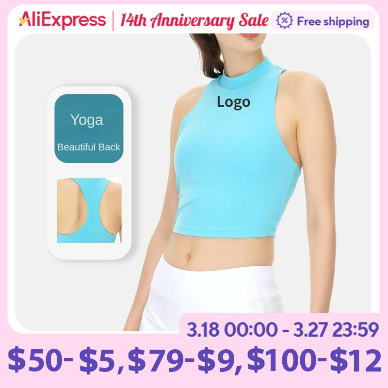 

New Arrive Women's Yoga Set Sleeveless Backless Tank Top and Fashionable Sports Fitness Yoga Suit