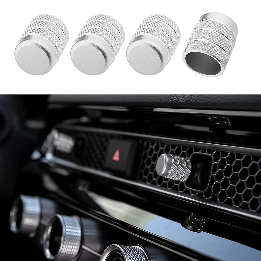

For 11Th Gen Honda Civic 2022 Center Console Air Vent Outlet Cover Trim Cap Switch Knob Ring Interior Accessories,Silver