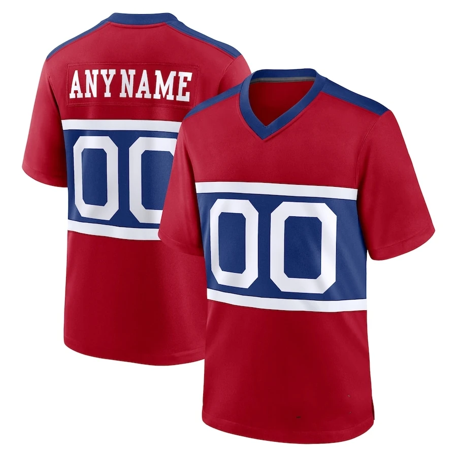 thumbnail image 1 of Jersey de fútbol americano cosido de Nueva York personalizado, jersey personalizado con cualquier nombre y número para hombres, mujeres y jóvenes, 1 of 4