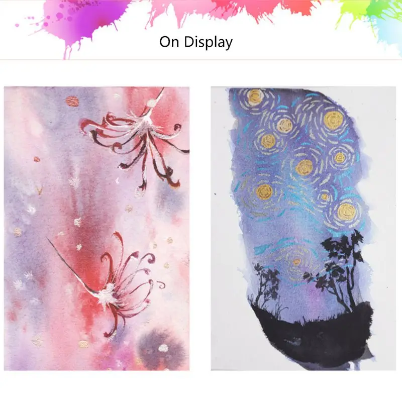 J0PB Glitter 금속 수채화 페인트 6/12 색 색 안료 그림 그림