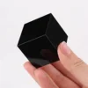 Natural Obsidian Square, Quartz Crystal Rough Polished Cube, Mineral Reiki Healing Stone, Degaussing Hexahedral Desk Decor 6