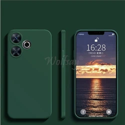 Liquid Silicone Rubber Phone Protector Case - Sleek and Durable Cover for POCO M6 4G (Black Green)