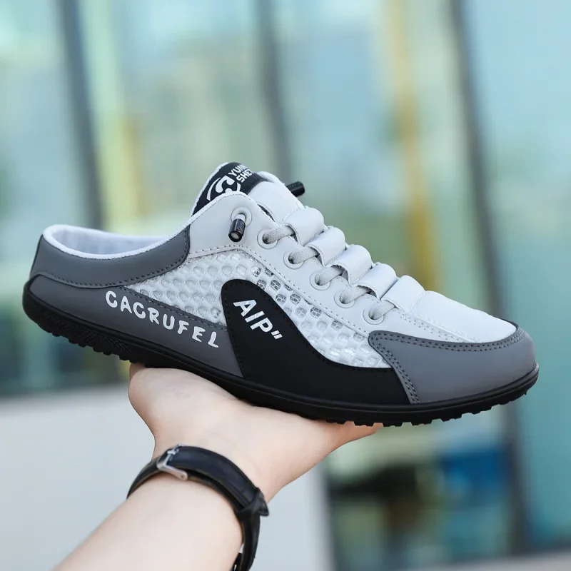 Men Fashion Soft-soled Half Slippers Summer Trendy Bottom Casual Shoes Soft Sole Support Shoes Sneakers Zapatos De Hombre