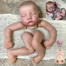 19-Inch Lifelike Reborn Doll Kit with 3D Painted Veins and Cloth Body - With Cloth Body (Painted Kit)