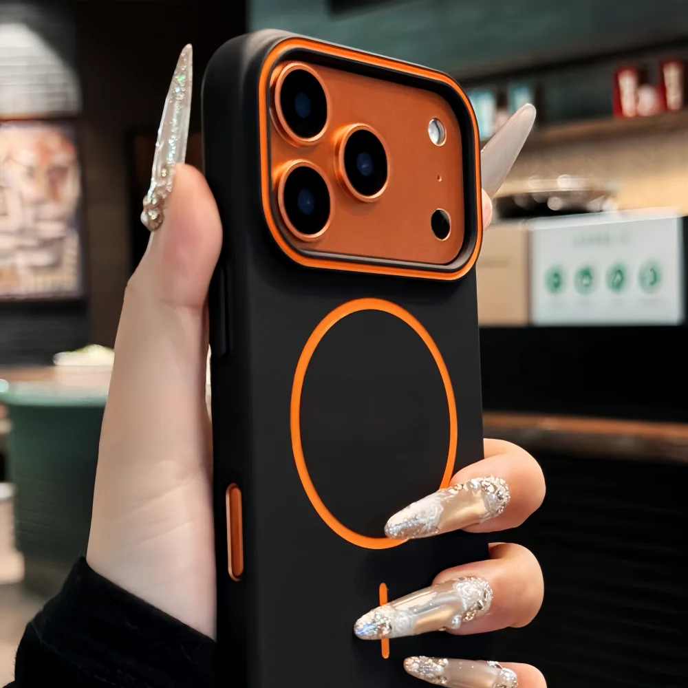 Luxury Matte Soft Magnetic Case with Wireless Charging Compatibility