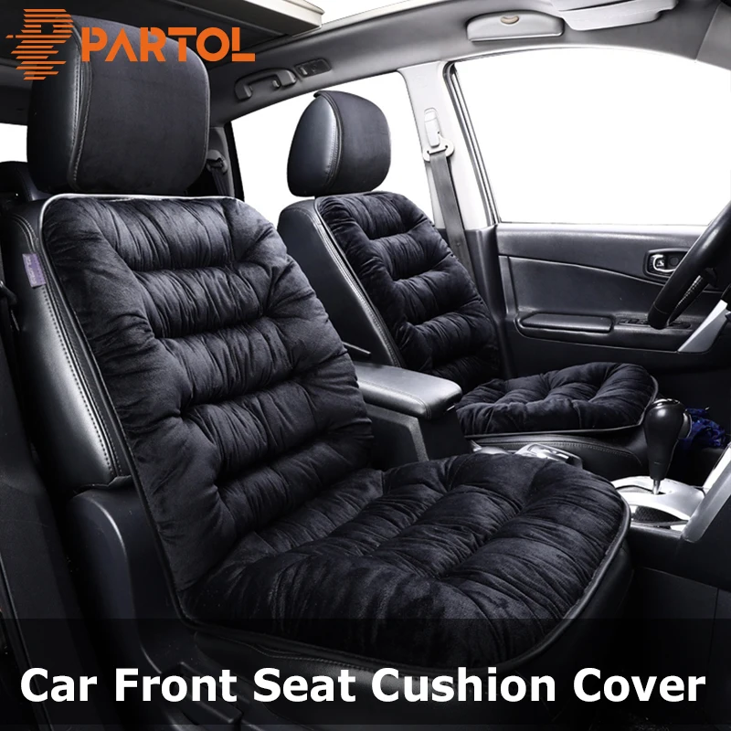 Universal Plush Car Seat Cover Winter Warm Front Seat Cushion Breathable Protector Mat Pad Auto Interior Accessories