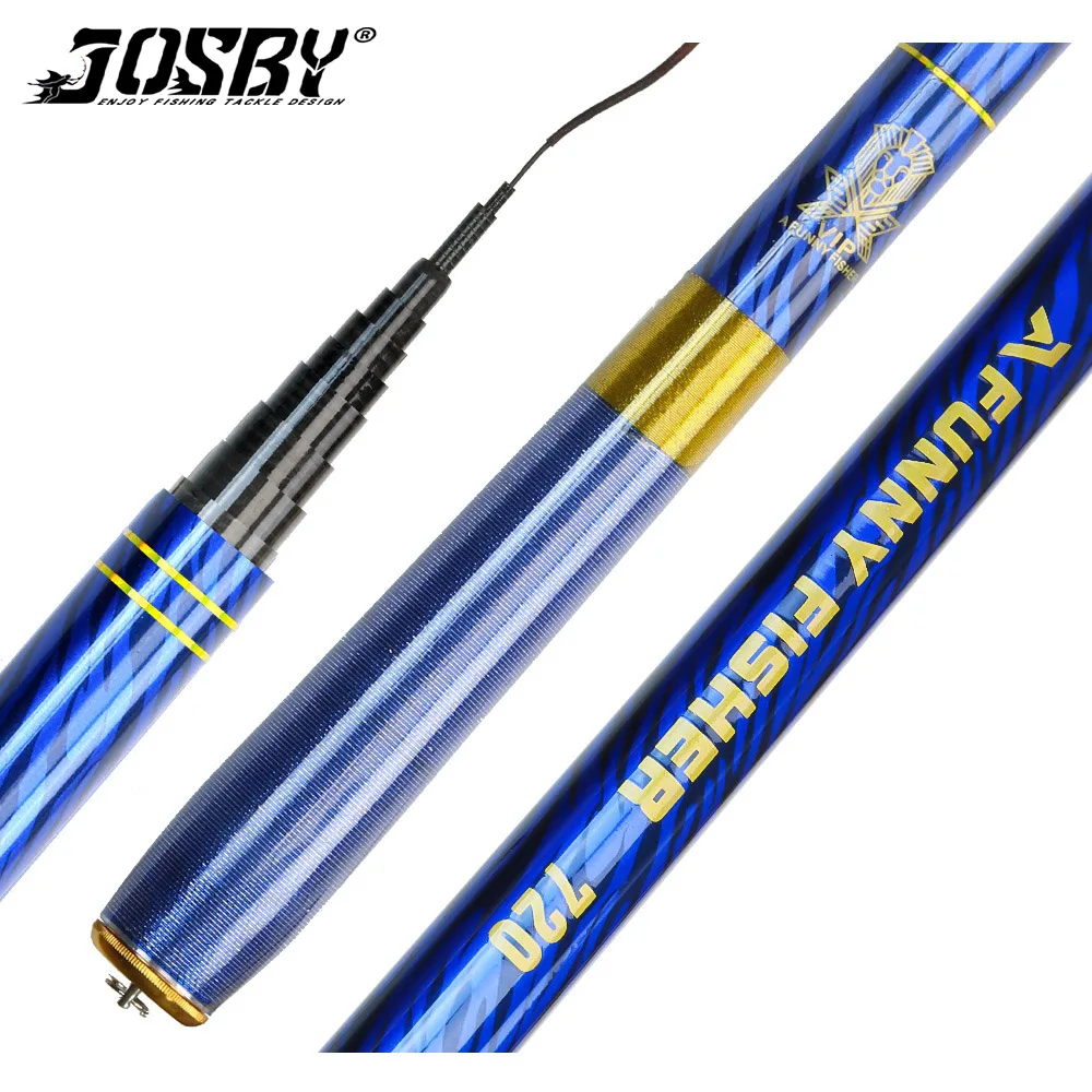 

JOSBY Super Light Hard Carbon Fiber Telescopic Carp Fishing Rod 2.7M/3.6M/3.9M/4.5M/5.4M/6.3M/7.2M/8M/9M/10M Stream Hand Pole