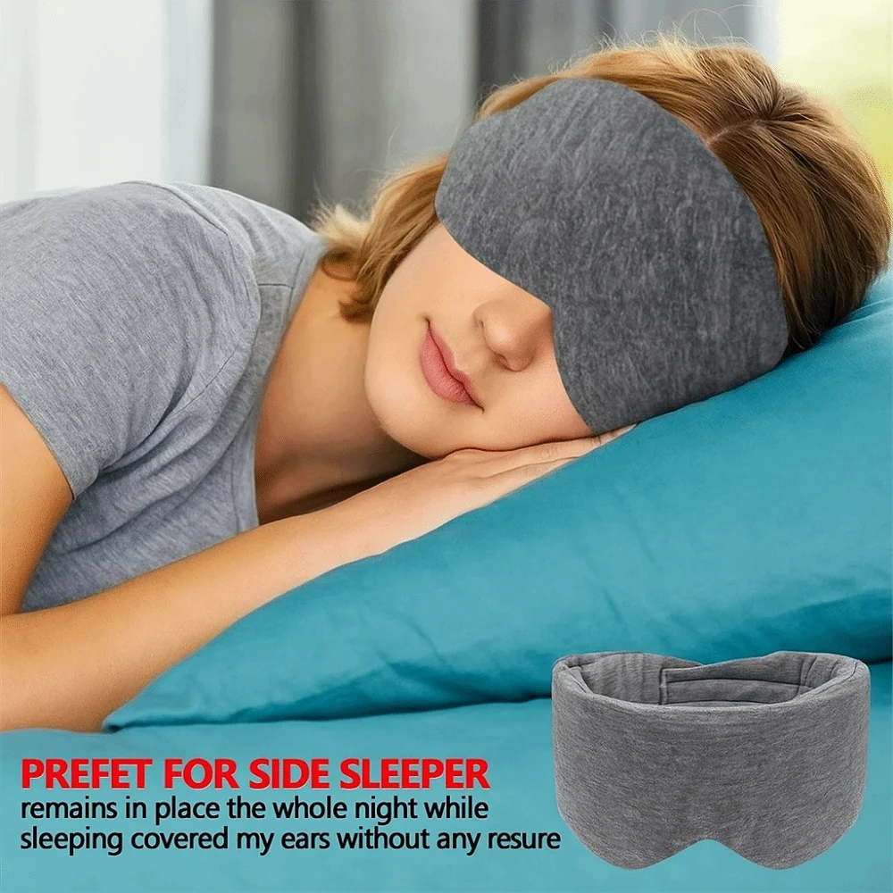 Cotton Material Sleep Eye Mask Full Cover Design Comfortable Blindfold Eye Cover Breathable Soft Texture Eye Patch Sleep Aid