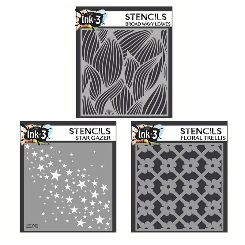 

Wavy Leaves Floral Trellis Star Gazer Victorian Atc Background Mask Stencil Diy Scrapbooking Paper Handmade Album Greeting Card