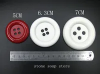 3-10pcs Super big white Buttons 5/6.5/7cm Great circle edge 4 hole nylon Large Buttons Diy decor Clothing Sewing accessories 2