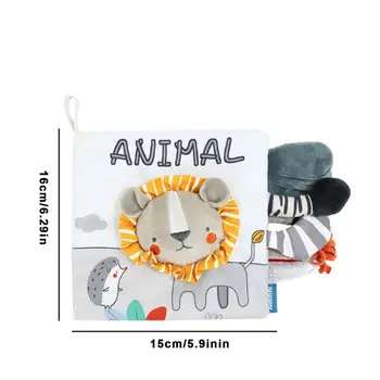 Animal Themed Tail Cloth Book Toy Baby Toys 0 12 Months Interactive Books With 3D Tails Interactive Montessori Busy Book 6