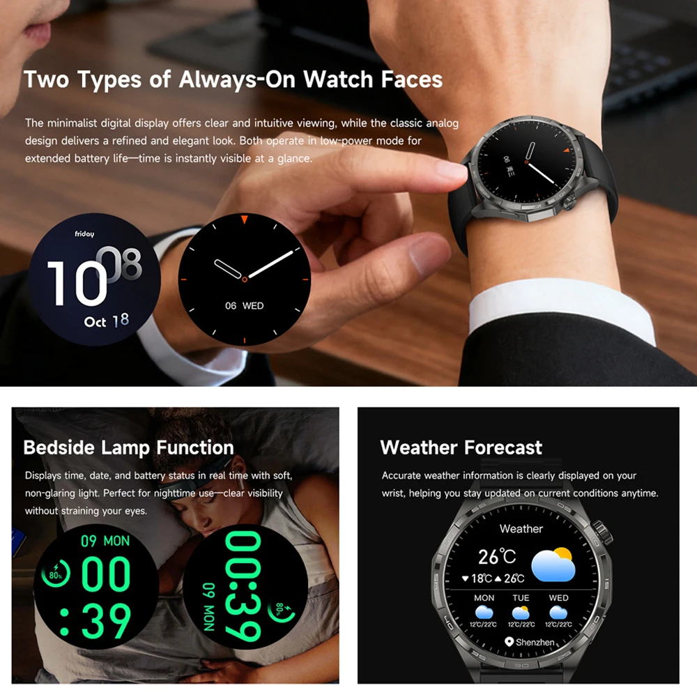 2025 New Watch 6 Pro GPS Compass Smart Watch Men's 360*360 AMOLED Screen NFC Health Monitoring Men Bluetooth Call Smartwaches