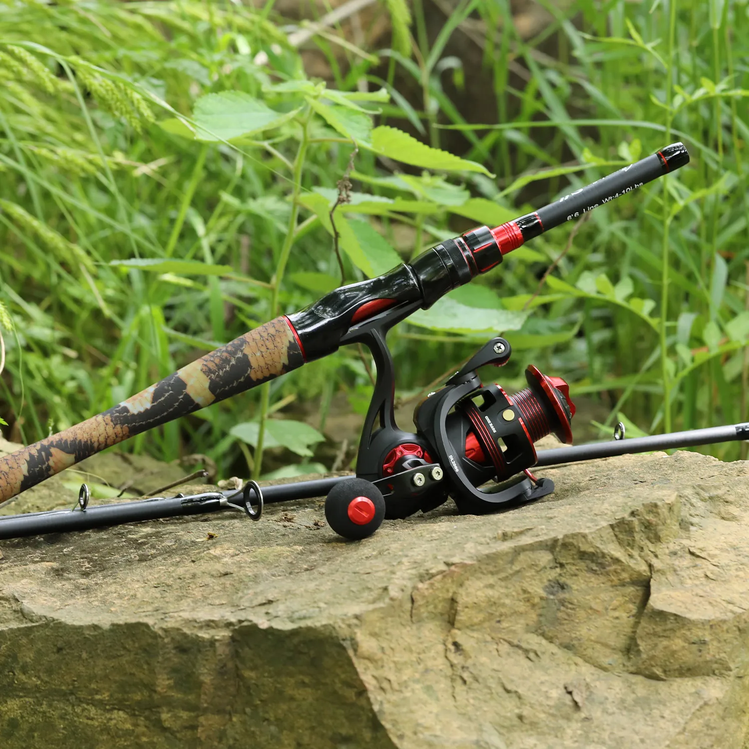 Portable 3 Sections Fishing Rod Combo Fishing Rod and 1000-2000 Series  Spinning Reel Set Fishing Tackle : : Sports & Outdoors