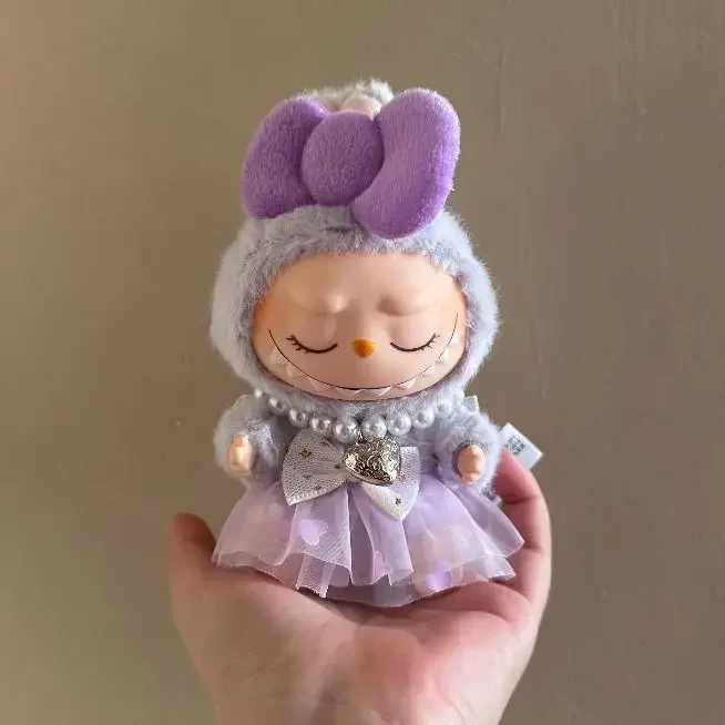 Mini Plush Doll Bow Princess Dress - Deluxe Outfit Accessories Gift Set