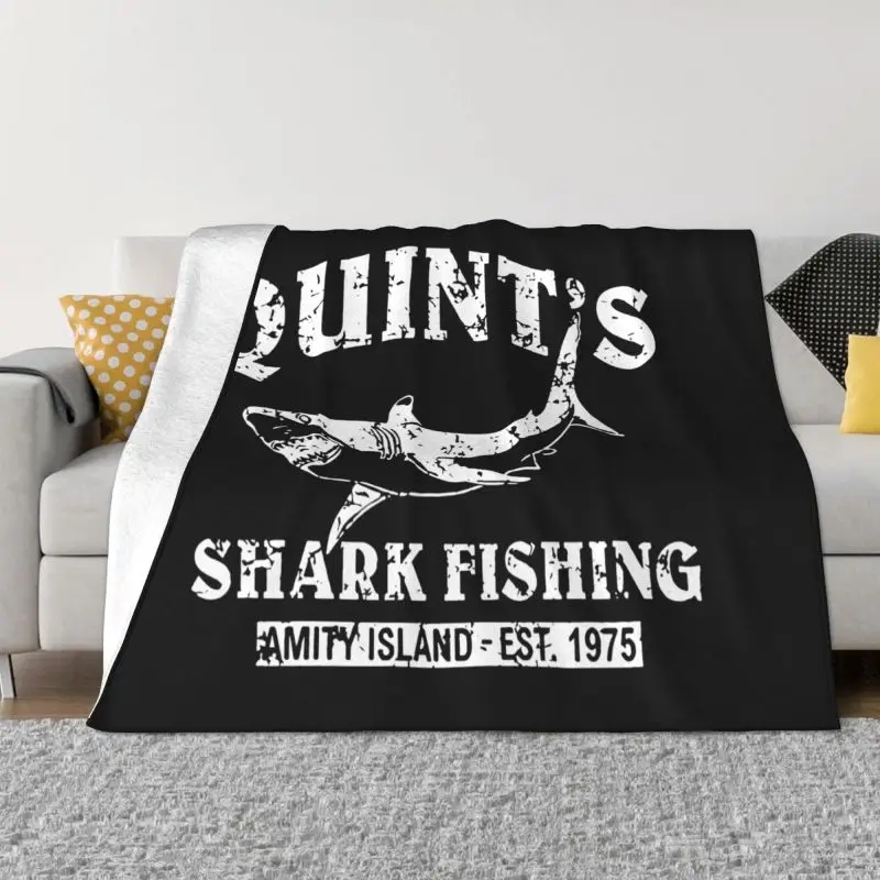 Quints Shark Fishing Jaws Amity Shark Week Coperta Soft Classic Biancheria Da Letto Di Alta Qualità Lenzuola Da Viaggio