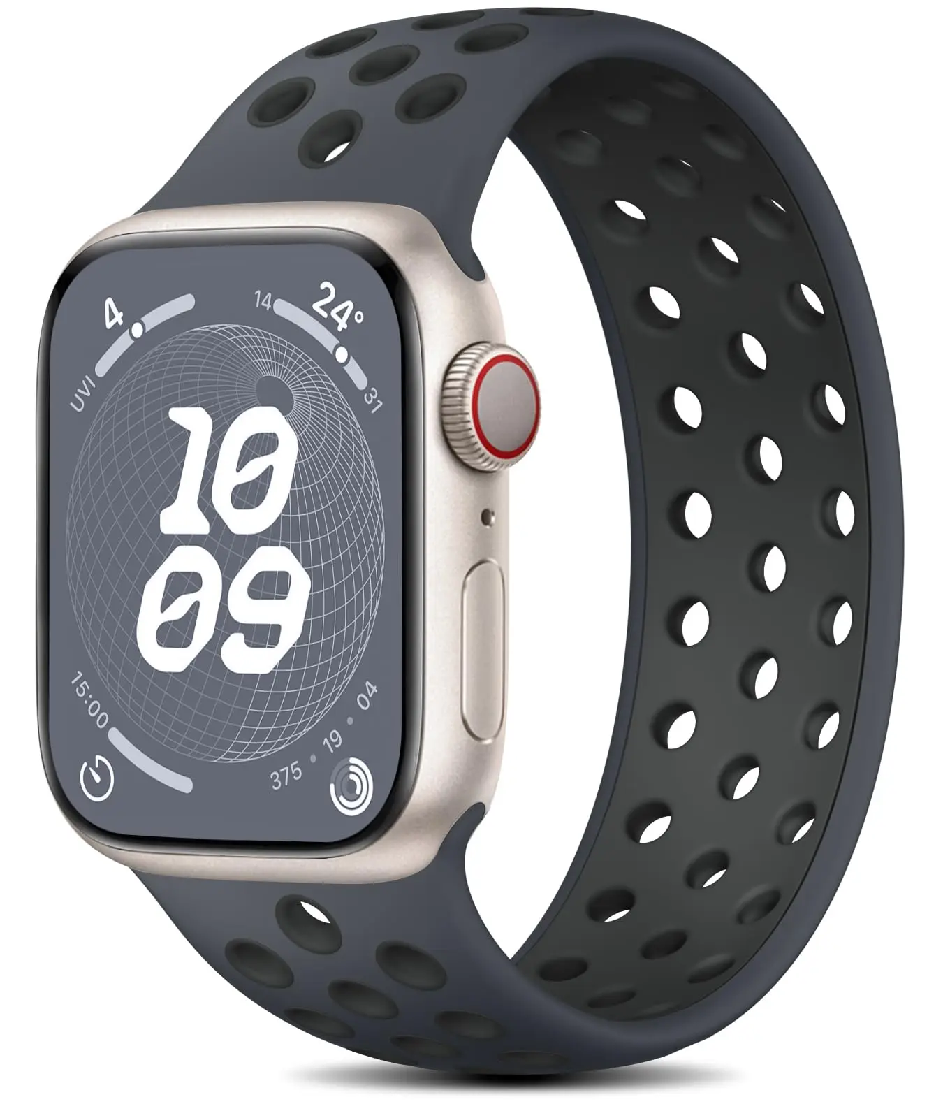 

Силиконовый ремешок для Apple Watch Band 45 мм 44 мм 40 мм 41 мм 49 мм 38 мм 42 мм, эластичный браслет для iWatch Series 9 8 7 SE Ultra 2