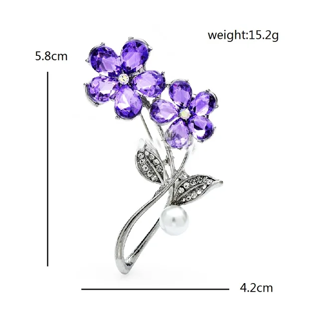 女性の結婚式のオフィスのためのエナメルの花のブローチエレガントな
