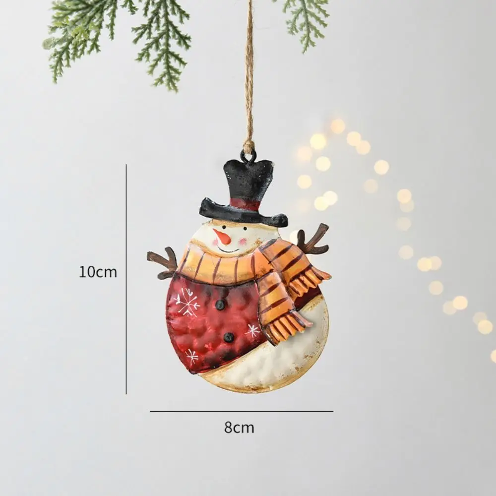 Vintage Snowman Christmas Hanging Model Handmade with Lanyard Christmas Tree Decor Cute Pendant Xmas Ornament Festival