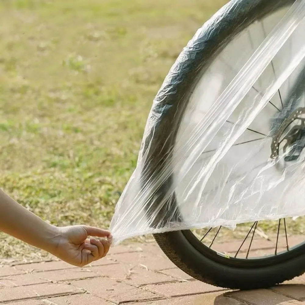 Durable Clear Plastic Bicycle Cover - Portable All-Season Waterproof and UV Shield for Outdoor Protection