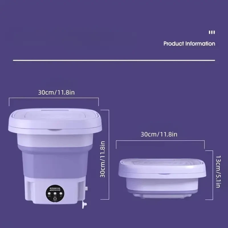 Folding washing machine household wash-off dual-purpose vertical mini washing machine baby underwear underwear socks etc