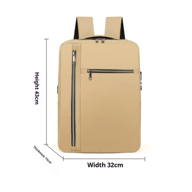 Anti-Theft Backpack with Password Lock - Large Capacity, Business Travel, Commuter，Laptop Bag，Multiple Colors Available 2