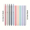 10pcs Highlighters And Gel Pens Morandi Color Highlighters, Black Ink Ballpoint Pens, For Journaling School Office Supplies 2