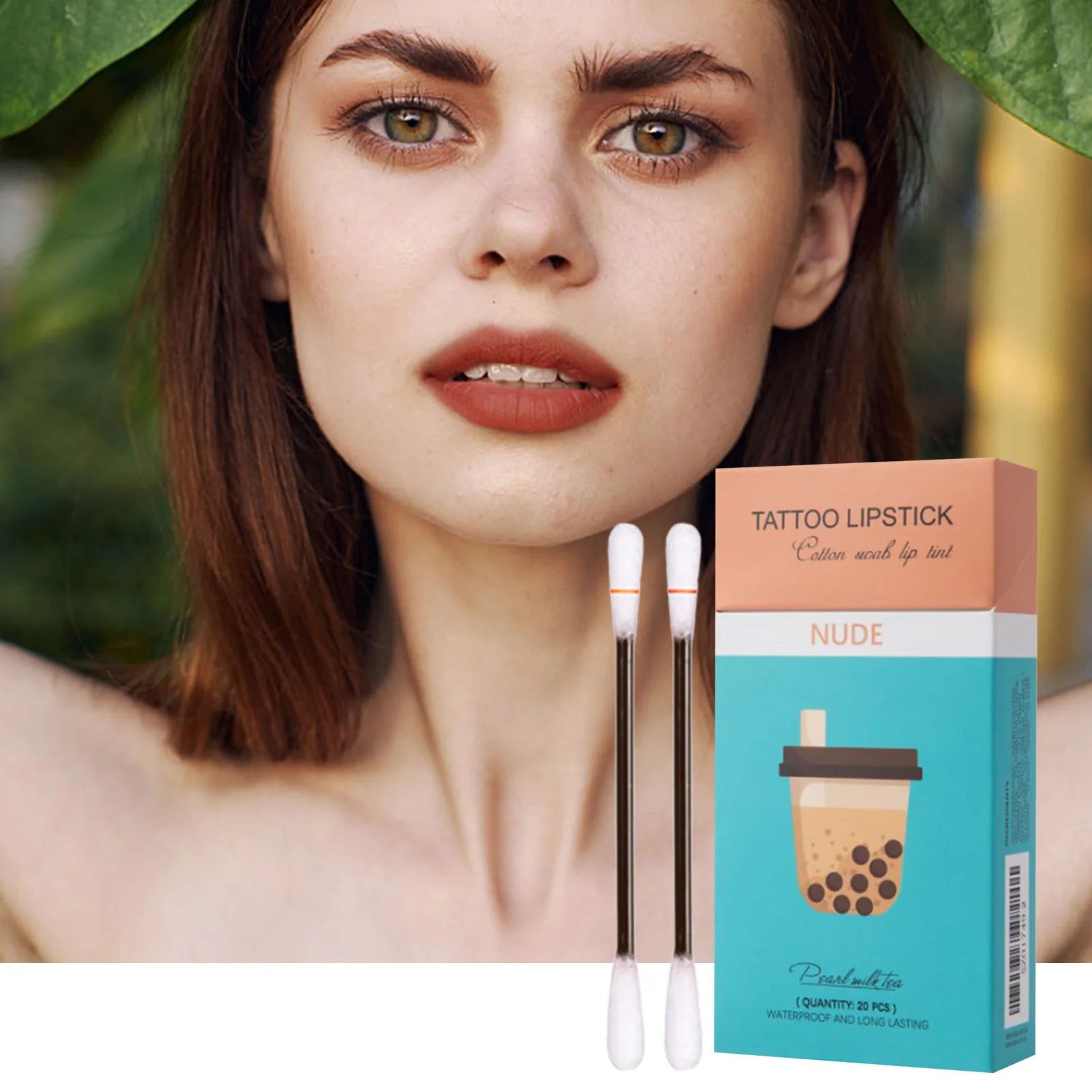 Lip Gloss Cotton Swab Waterproof Durable Lipstick Swab Lazy Lipstick Non-Stick Lipstick Pill Lipstick Multicolor Liquid Lip-Tint 6