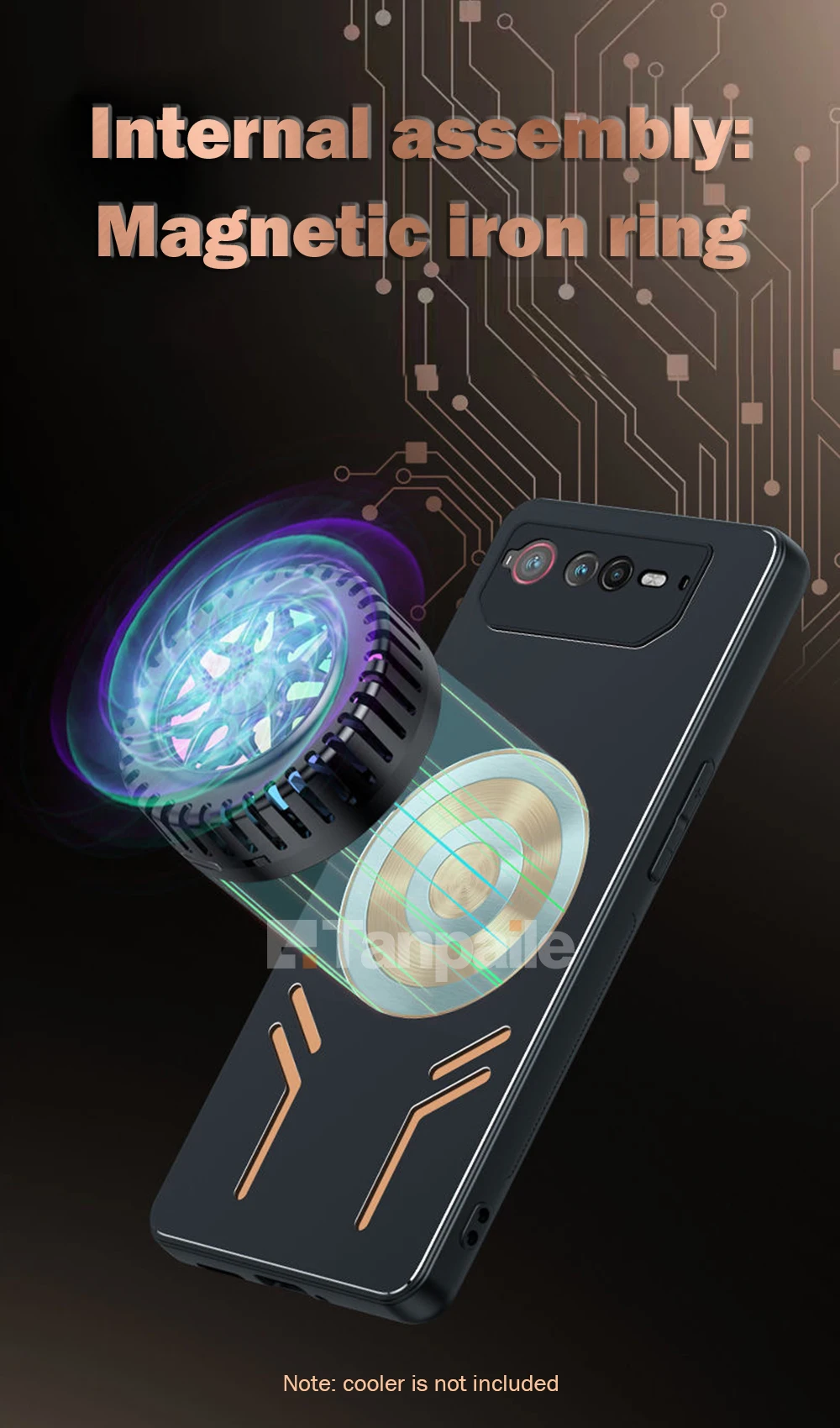 Enhanced Magnetic Cooling Case with Shockproof Copper Metal Heat Dissipation Cover