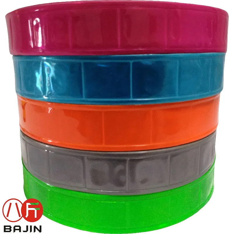 보안용 방수 PVC 반사 라이트 밴드 테이프, 핫 핑크, 터키석, 오렌지, 그레이, 그린, 25mm 너비, 50 야드 롤