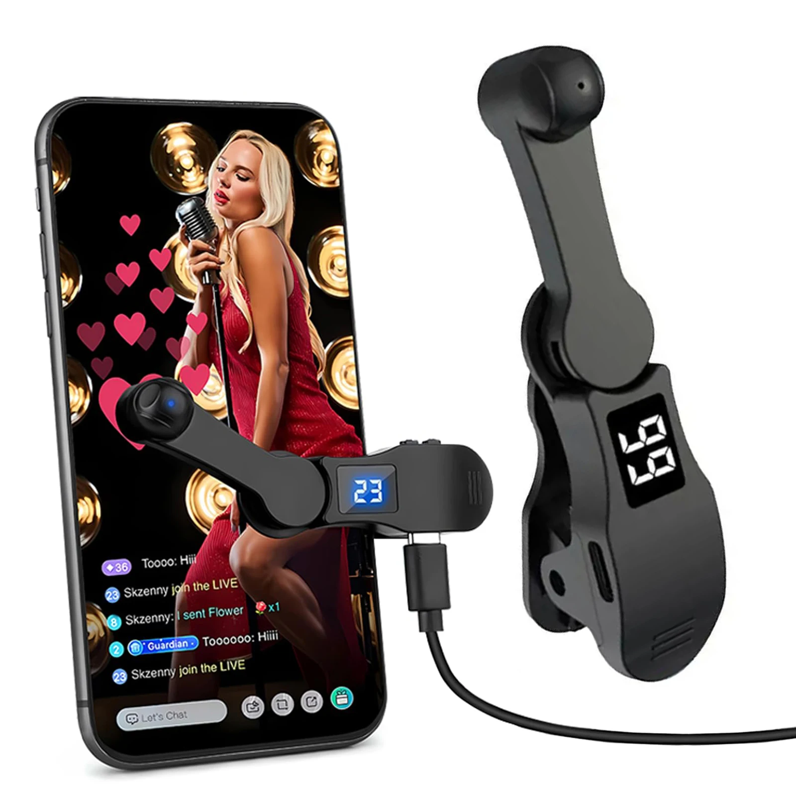 Digital Auto Screen Clicker Automatic Phone Screen Tapper 108 Gears USB Simulated Finger Clicking Simulator for Smart Phone Apps