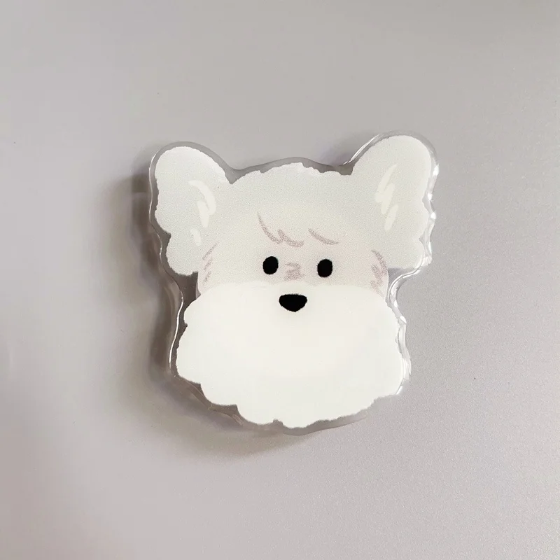 Korean Style Creative Cartoon Husky Dog Folding Finger Grip Phone Holder