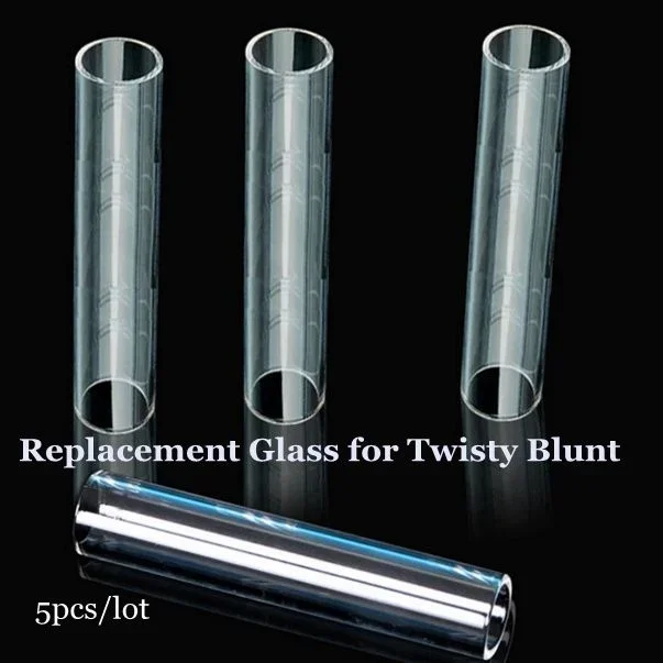 5PCS/Lot 7P Twisty 17mm Mini 15mm Glass Blunt Replacement Clear Glass Tube