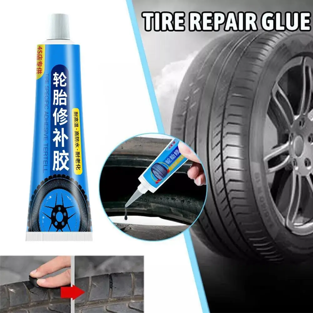 

Car Seal Tire Glue Rubber Bonding Glue Crack Repair Adhesive Sidewall Puncture Tire Repair Kits Multifunctional Instant Glue 30g