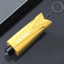 Auto Emergency Escape Tool with Seat Belt Cutter and Survival Whistle (Upgraded Yellow)