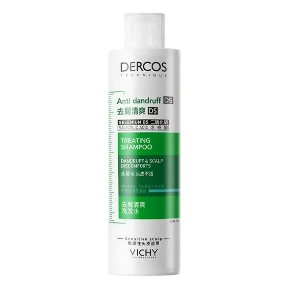 VICHY DERCOS Shampoo purificante anticaspa Controles de óleo Shampoo refrescante e nutritivo Shampoo fofo calmante para cabelos danificados 6