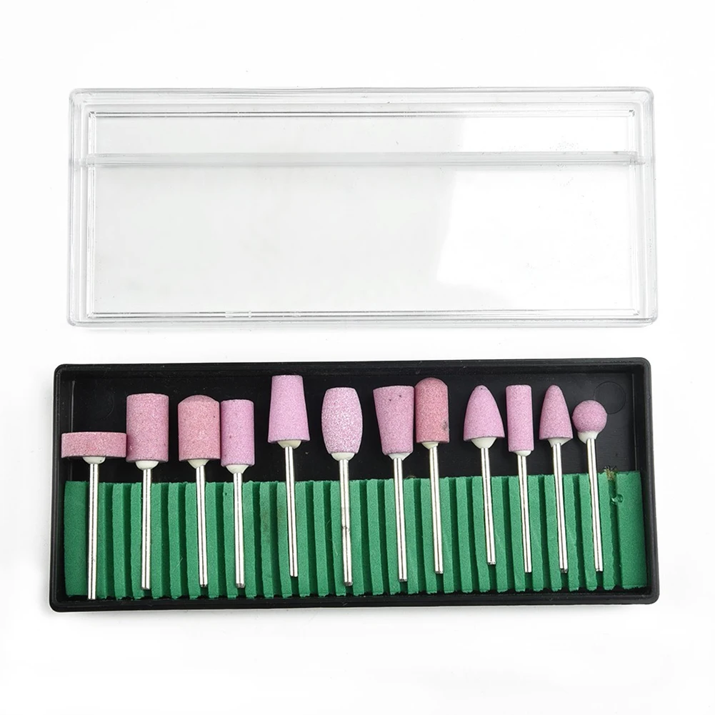 

Durable High Quality Grinding Head Nail Art Drill Bits Kit 12pcs/Set 2.35mm Shank Accessories For DIY Grinding