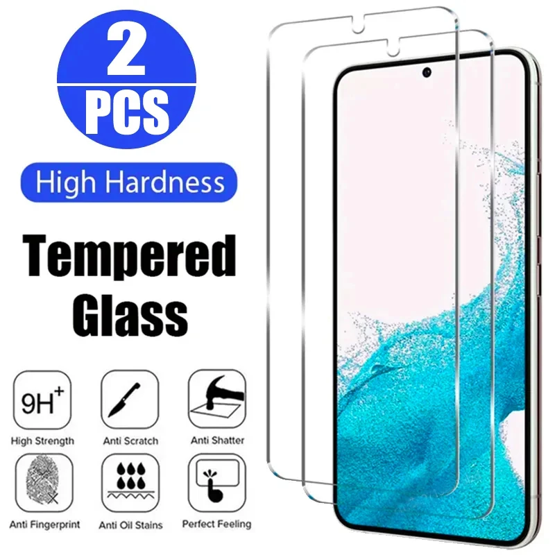 2PCS Full Screen Protector sblocco delle impronte digitali per Samsung Galaxy S24 Ultra Plus S20 S21 S23 FE S21 S22 S23 Plus vetro temperato