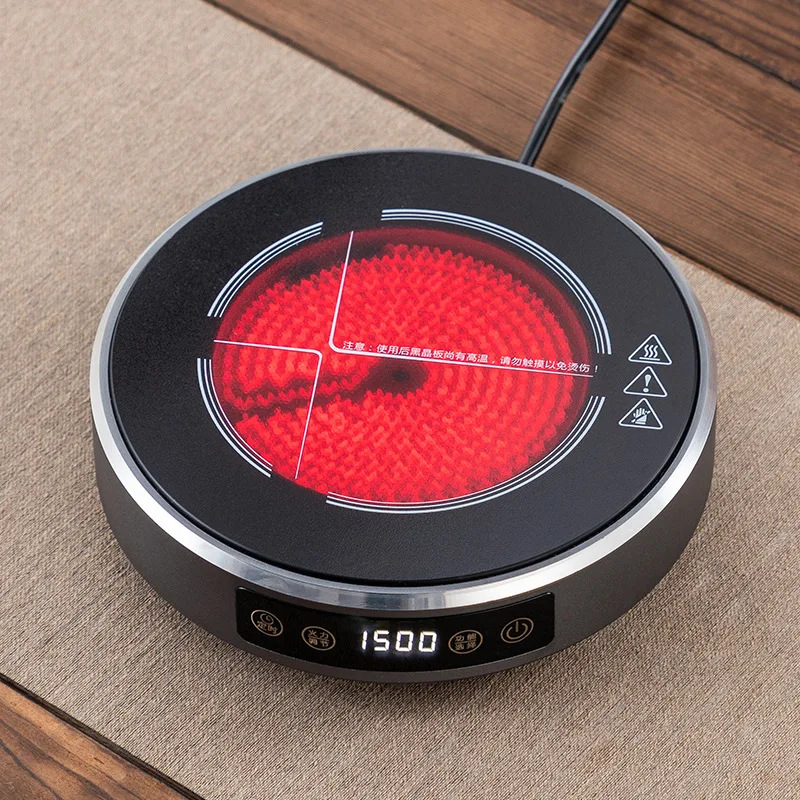1500W Electric Ceramic Stove Tea Stove Electric Hot Plate Heater Stove Heating Furnace Mini Portable Tea Maker Water Boiler 220V 4