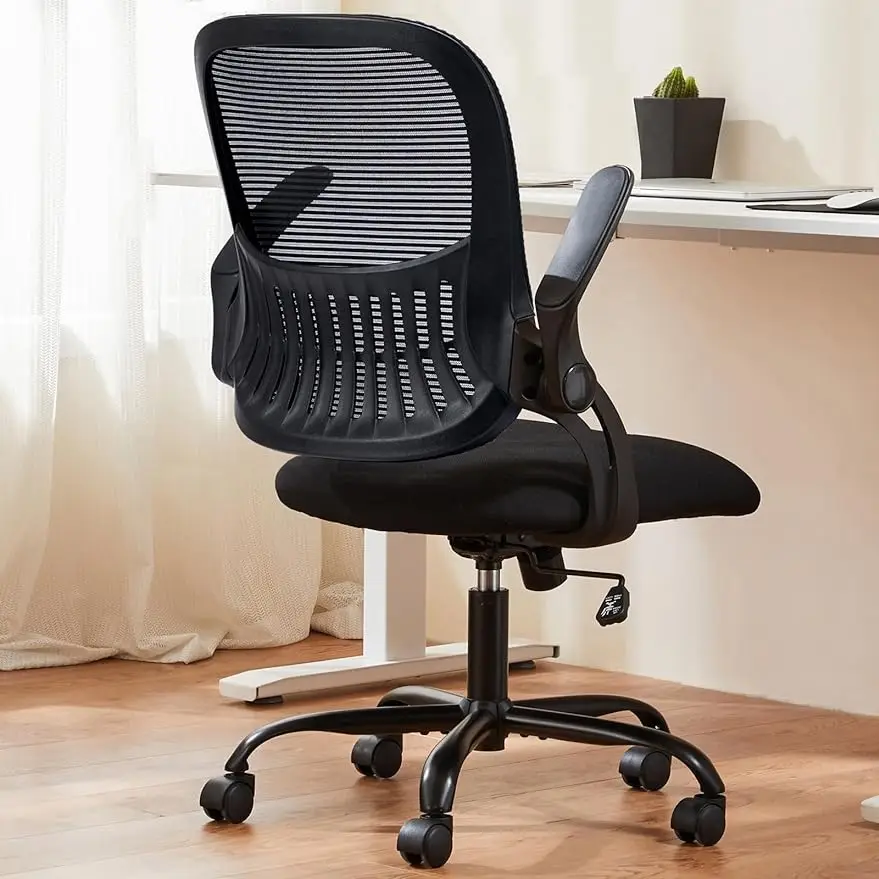 

DUMOS Office Computer Desk Chair, Ergonomic Mid-Back Managerial Executive Mesh Rolling Work Swivel Task Chairs with Wheels,