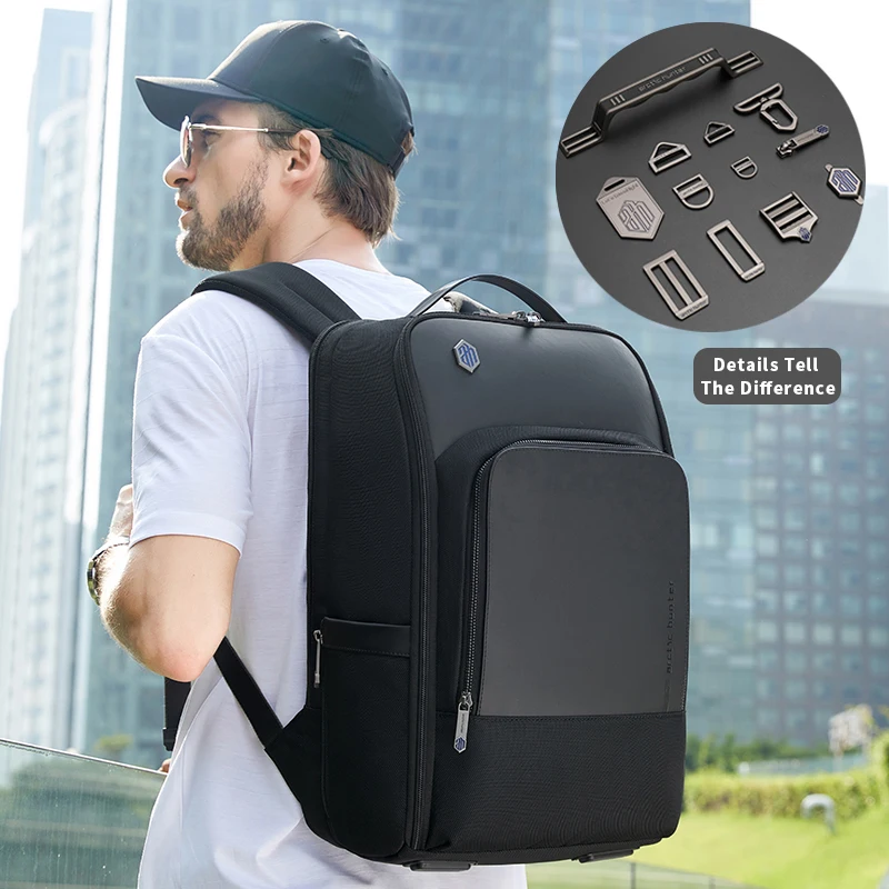 ARCTIC HUNTER  Business High Quality Waterproof Men's Bag Backpack with USB Leather Backpack Custom Luxury Laptop B 4