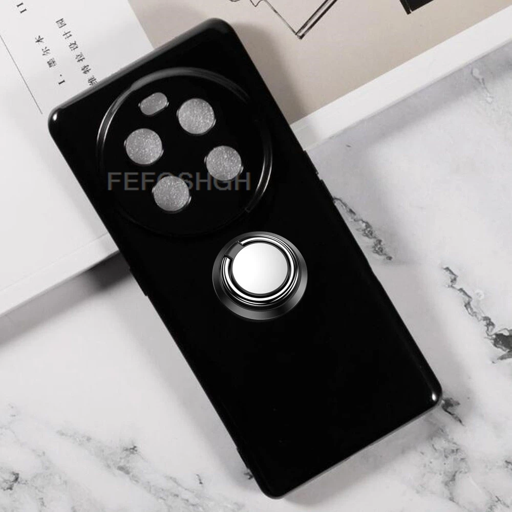Premium 6.67” Back Ring Holder TPU Soft Silicone Phone Case, Enhanced Grip & Protection