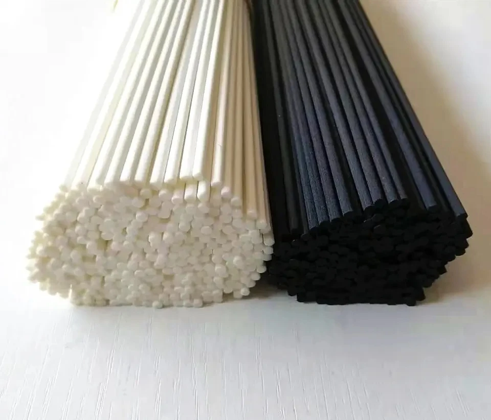 

1000PCS L40/35/30/25CM X 3/4/5MM Black and White Premium Fiber Rods Reeds Diffuser Replacement Refill Sticks for Home Deco