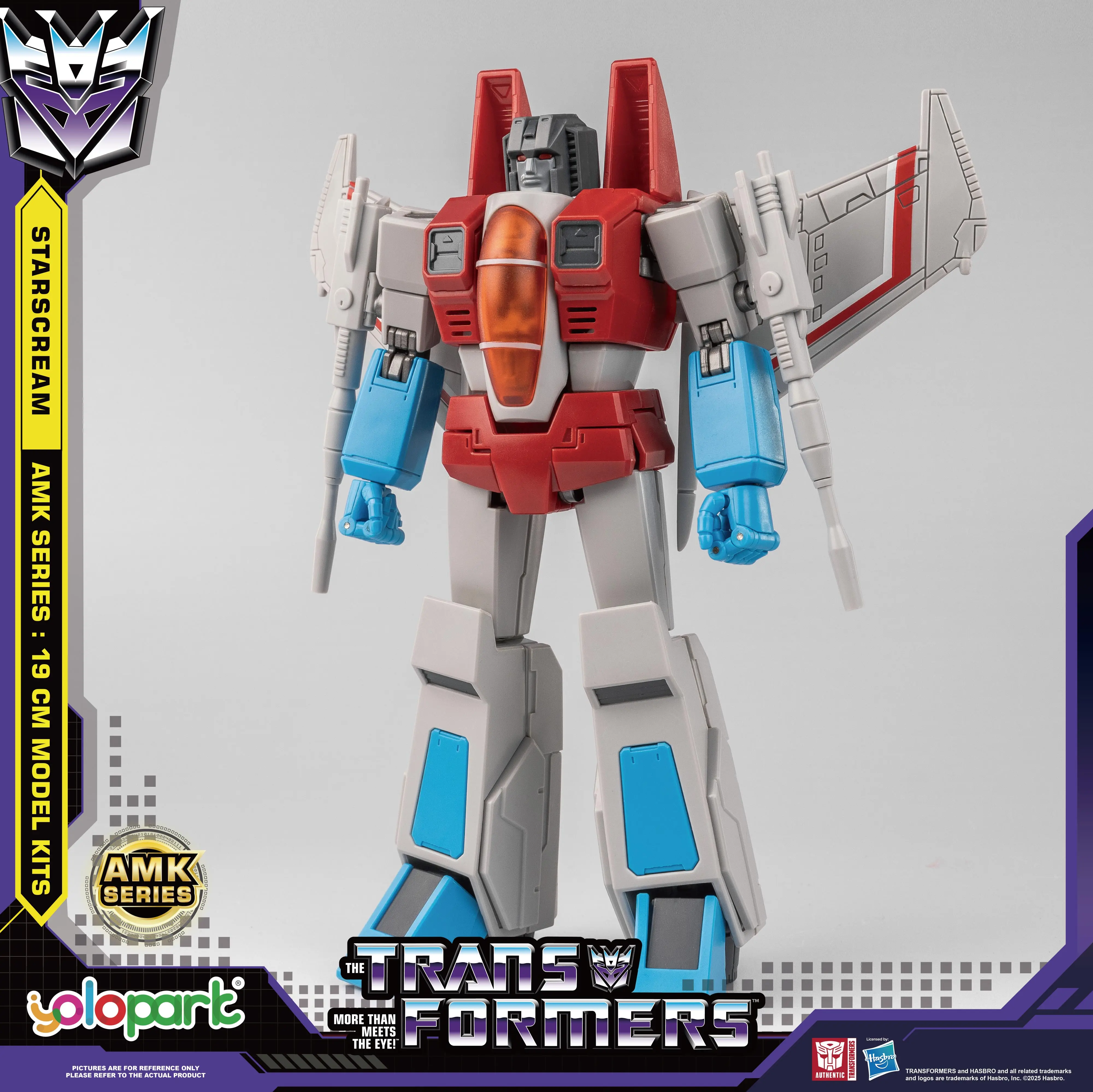 YOLOPARK TRANSFORMERS GENERATION ONE: AMK Series 19cm Starscream Figures Toy Model Kit Gift For Boy Adults