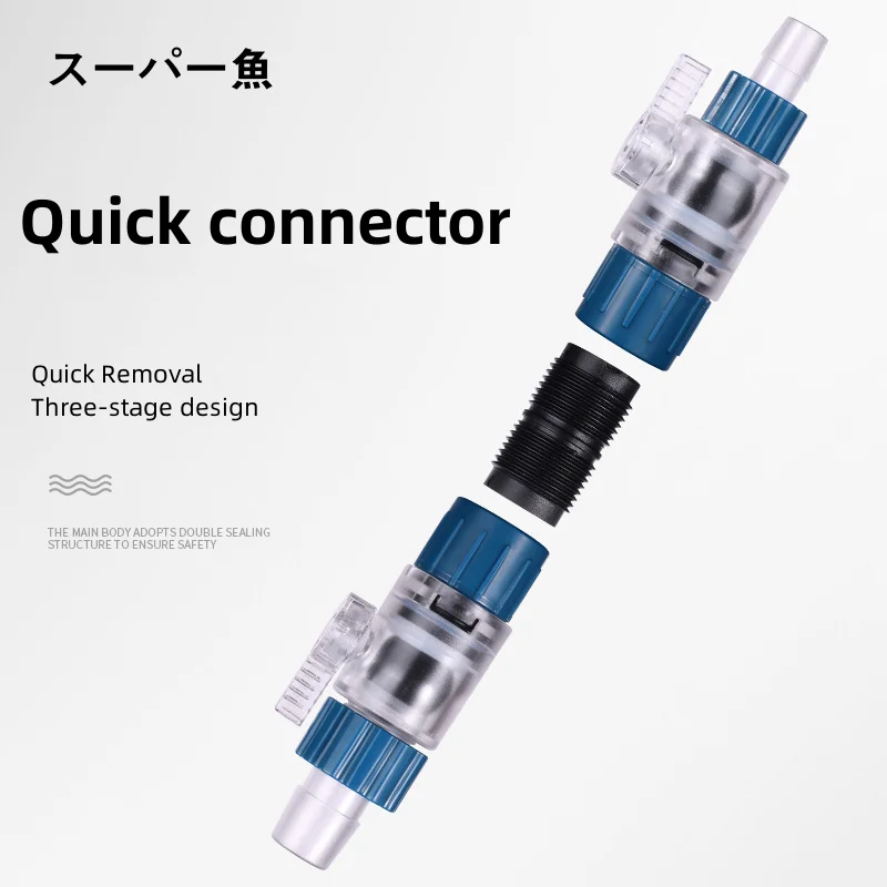Aquarium Water Filter Aquarium Filter Water Valve Hose 12/16mm Flow Control Double Tap Quick Release Connector Fish Tank Filter Replace Accessories