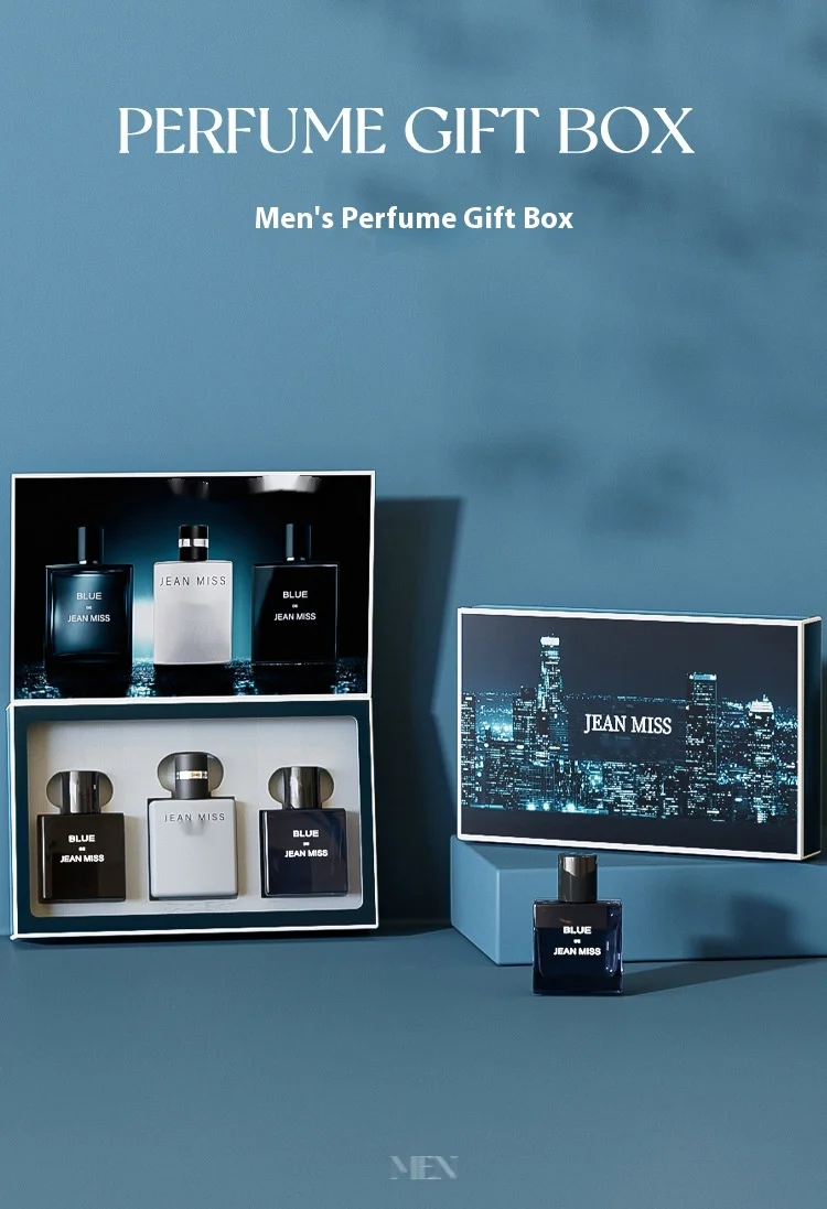 Nuovo profumo da uomo blu in confezione regalo, fragranza leggera e duratura_voghion.com