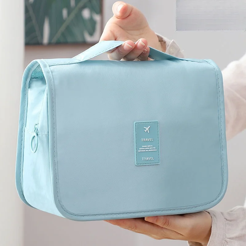 Geantă de toaletă nouă cu cârlig diagonal, geantă de voiaj, geantă de depozitare a cosmeticelor, geantă de machiaj de mare capacitate cu separare uscată și umedă_voghion.com