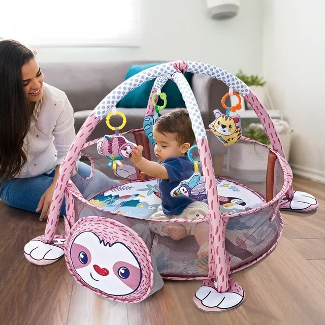 Multifunctional Baby Game Gym Play Mat Climbing Mat Fitness Rack Infant Educational Toys Rug Blanket Ball Pit Activity Pool Gift 1