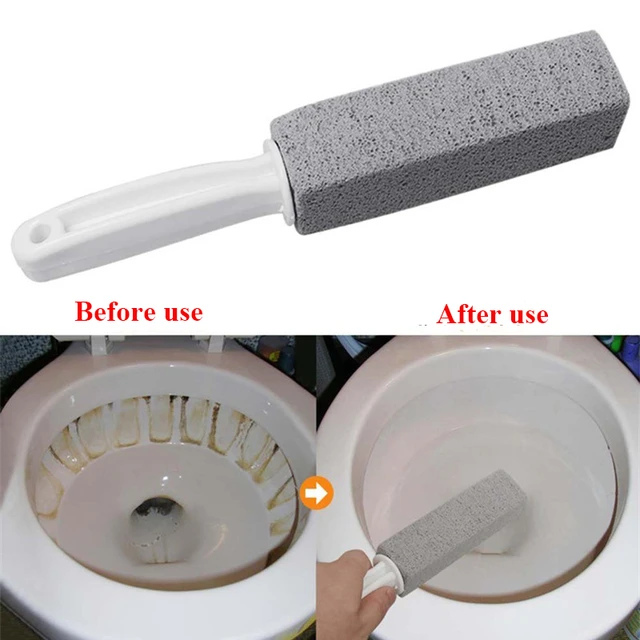 Pierre ponce naturelle avec poignée, brosse de toilette, anneau de cuvette  de toilette, nettoyeur d'espace d'angle, outils ménagers SAF - AliExpress